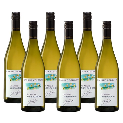 Case of 6 Jean-Luc Colombo Cotes Du Rhone Les Abeilles Blanc 75cl White Wine